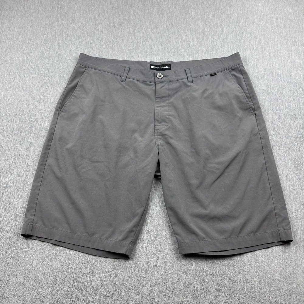 Travis Mathew Shorts Mens 40 Gray Golf Chino Stretch 10" Active Casual Outdoor